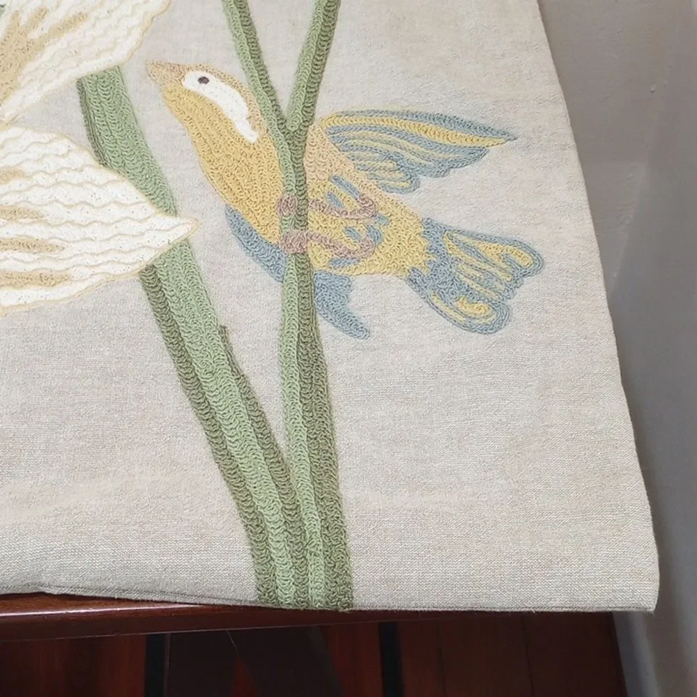 Pottery Barn Bird And Flower Pillow Shams, Set Of 2, 24